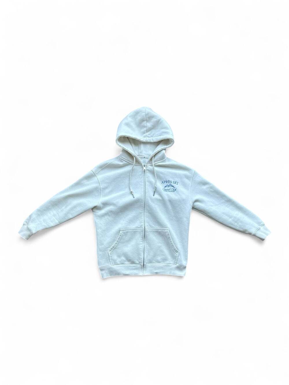 Après Ski Social Club Aspen Colorado Full-Zip Hoodie White